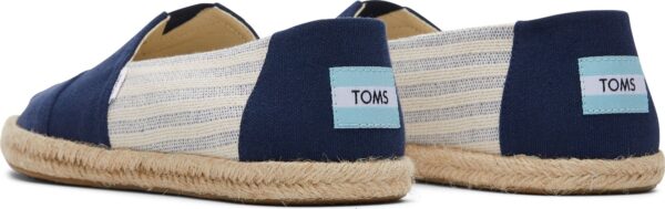 TOMS Recycled Cotton Stripes? Men Alpargata Rope Navy