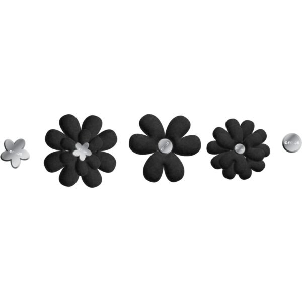 Crocs™ Jibbitz Black Velvet Flower 5 Pack 198445295560 Jibbitz Black Velvet Flower 5 Pack 198445295560