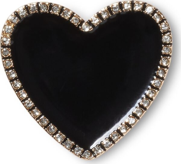 Crocs™ Black Heart with Gold Outline Multi