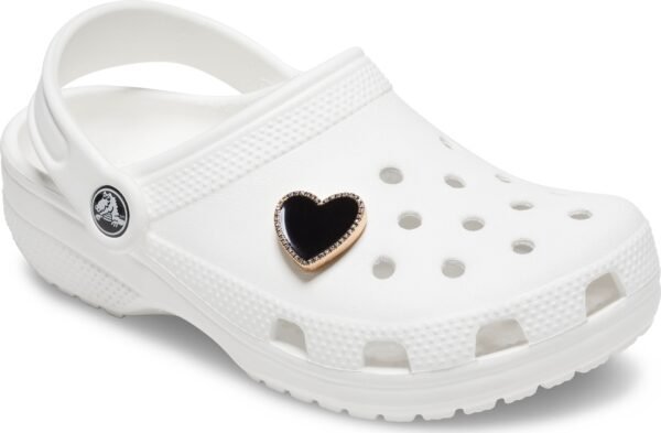 Crocs™ Black Heart with Gold Outline Multi