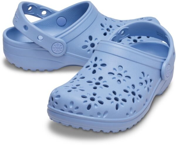 6f54f46e06c6a1310d53dc1319346049 Crocs™ CLASSIC FLORAL CUT OUT CLOG KID'S Blue Haze
