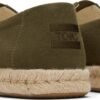 TOMS Recycled Cotton Woven Men Alpargata Rope 2.0 Olive