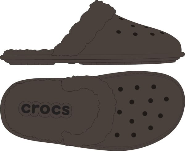 9812c3d8ec04863ca74664b9cba5697b Crocs™ Classic Fuzz Scuff Dark Cocoa