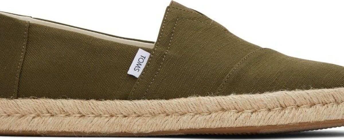 TOMS Recycled Cotton Woven Men Alpargata Rope 2.0 Olive
