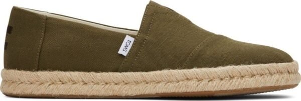 TOMS Recycled Cotton Woven Men Alpargata Rope 2.0 Olive