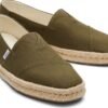 TOMS Recycled Cotton Woven Men Alpargata Rope 2.0 Olive