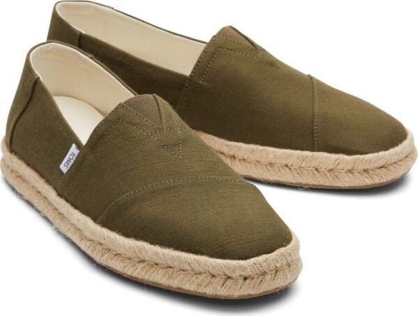 TOMS Recycled Cotton Woven Men Alpargata Rope 2.0 Olive