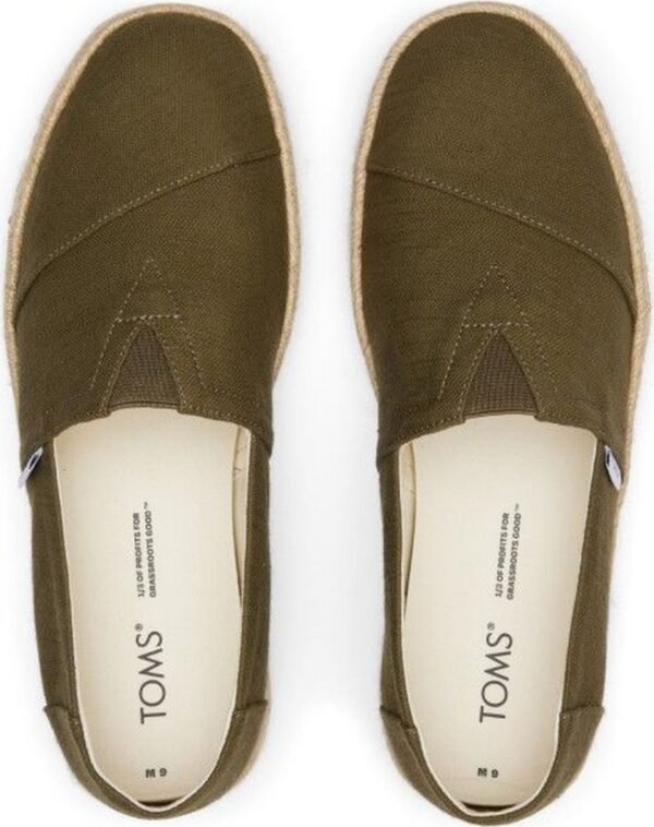 TOMS Recycled Cotton Woven Men Alpargata Rope 2.0 Olive
