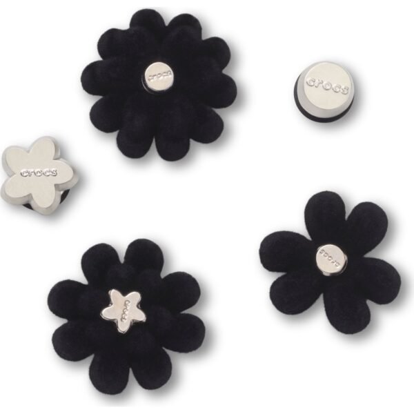 Crocs™ Jibbitz Black Velvet Flower 5 Pack 198445295560 Jibbitz Black Velvet Flower 5 Pack 198445295560