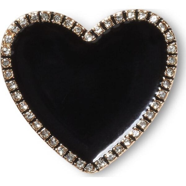 Crocs™ Black Heart with Gold Outline Multi