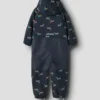 NAME IT Softshell kombinezonas unisex "Šuniukai" (Tamsiai mėlynas)