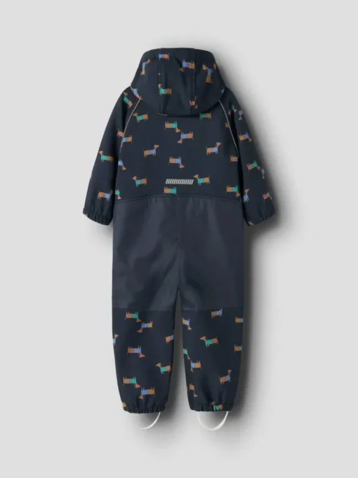 NAME IT Softshell kombinezonas unisex "Šuniukai" (Tamsiai mėlynas)