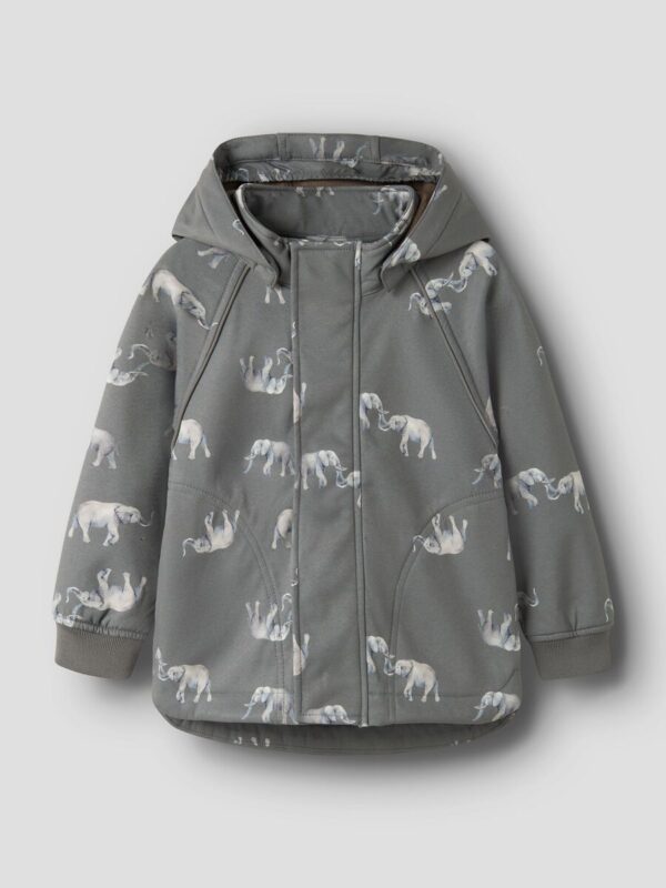 NAME IT Softshell kelnių ir striukės komplektas "Pilkas mamutas"