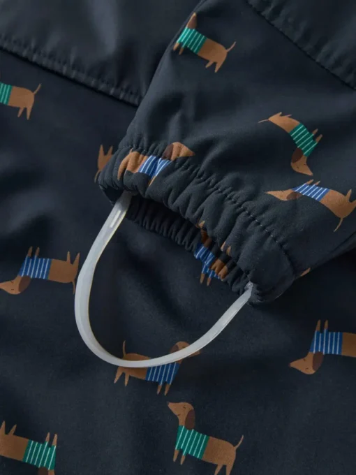 NAME IT Softshell kombinezonas unisex "Šuniukai" (Tamsiai mėlynas)