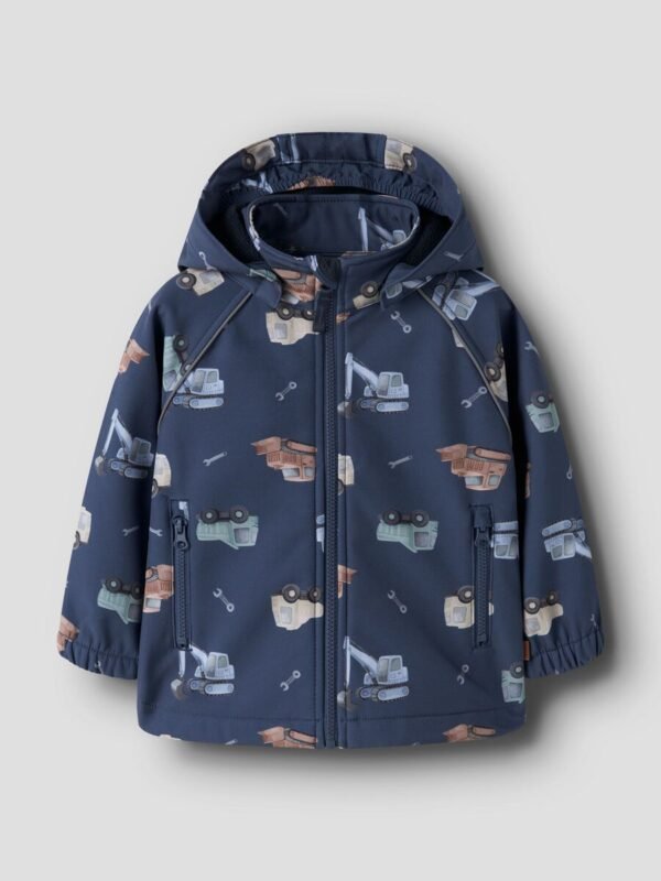NAME IT Softshell striukė "Sunkvežimiukai" (Tamsiai mėlyna)