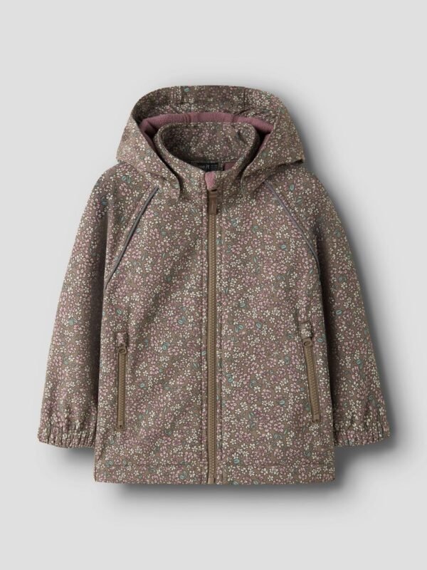 NAME IT Softshell striukė "Gėlynėlis" (Ruda)